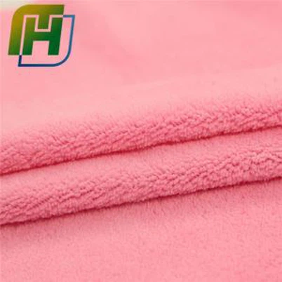 Koralowa tkanina polarowa