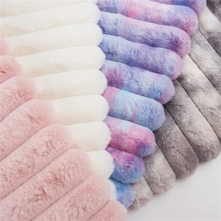 Rabbit Stripe Fleece Fabric